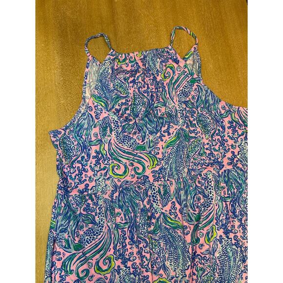 Lilly Pulitzer Maribella Halter Maxi Dress LILAC ROSE WE MEMAID IT Size Large - Picture 8 of 11